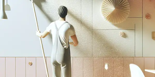 A person effortlessly cleaning a modern living space with natural light, stylish furniture, and organized supplies.